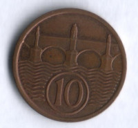 10 геллеров. 1932 год, Чехословакия.