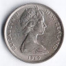 Монета 5 центов. 1969 год, Новая Зеландия.