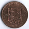 Монета 1/12 шиллинга. 1957 год, Джерси.