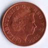 Монета 2 пенса. 2008 год, Великобритания. Новый тип.