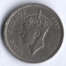 Монета 1/2 рупии. 1950 год, Маврикий.