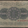 Бона 1 марка. 1918(А) год, Ковно (Германская оккупация Литвы).