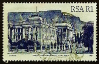Почтовая марка. "Здание парламента в Кейптауне". 1986 год, ЮАР.