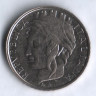 Монета 100 лир. 1993 год, Италия.