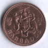 Монета 1 цент. 1984 год, Барбадос.