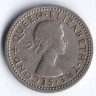 Монета 3 пенса. 1956 год, Родезия и Ньясаленд.