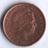 Монета 1 пенни. 2007(PM AA) год, Остров Мэн.