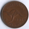 Монета 1 пенни. 1939 год, Австралия.