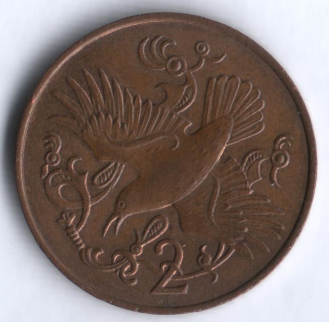 Монета 2 пенса. 1981(AB) год, Остров Мэн.