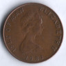 Монета 2 пенса. 1981(AB) год, Остров Мэн.