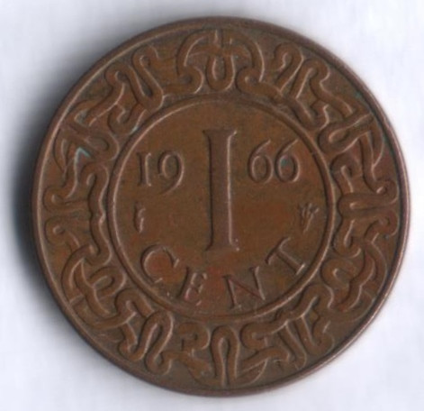 1 цент. 1966 год, Суринам.