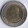 Монета 10 батов. 1995 год, Таиланд.