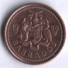Монета 1 цент. 1986 год, Барбадос.