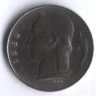 Монета 1 франк. 1962 год, Бельгия (Belgique).