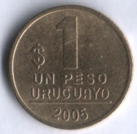 1 песо. 2005 год, Уругвай.