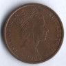 Монета 2 пенса. 1989(AA) год, Остров Мэн.