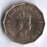 Монета 1/4 шиллинга. 1966 год, Джерси.
