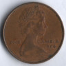 Монета 1 пенни. 1966 год, Гамбия (колония Великобритании).