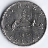 Монета 1 доллар. 1969 год, Канада.