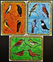 Набор почтовых марок (12 шт.). "Птицы (II)". 1970 год, Бурунди.