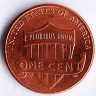 Монета 1 цент. 2011 год, США.