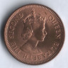 Монета 1/2 цента. 1955 год, Британские Карибские Территории.