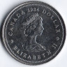 Монета 1 доллар. 1984 год, Канада. Жак Картье.
