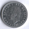 Монета 1 песета. 1983 год, Испания.