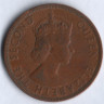 Монета 2 цента. 1960 год, Британские Карибские Территории.