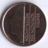 Монета 5 центов. 1989 год, Нидерланды.