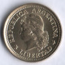 Монета 50 сентаво. 1970 год, Аргентина.