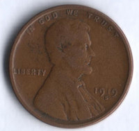 1 цент. 1919(S) год, США.