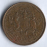 Монета 5 центов. 1996 год, Барбадос.