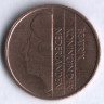 Монета 5 центов. 1991 год, Нидерланды.