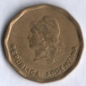 Монета 50 сентаво. 1986 год, Аргентина.