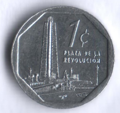 Монета 1 сентаво. 2001 год, Куба. Конвертируемая серия.