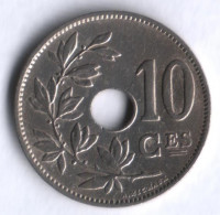 Монета 10 сантимов. 1926 год, Бельгия (Belgique).