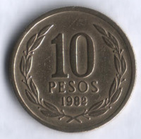 10 песо. 1982 год, Чили.