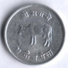 Монета 5 пайсов. 1969 год, Непал.