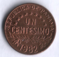 Монета 1 сентесимо. 1982 год, Панама.