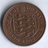 Монета 1 пенни. 1977 год, Гернси.