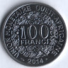 Монета 100 франков. 2014 год, Западно-Африканские Штаты.