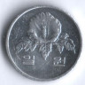 Монета 1 вона. 1983 год, Южная Корея.