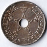 Монета 20 сантимов. 1911 год, Бельгийское Конго.