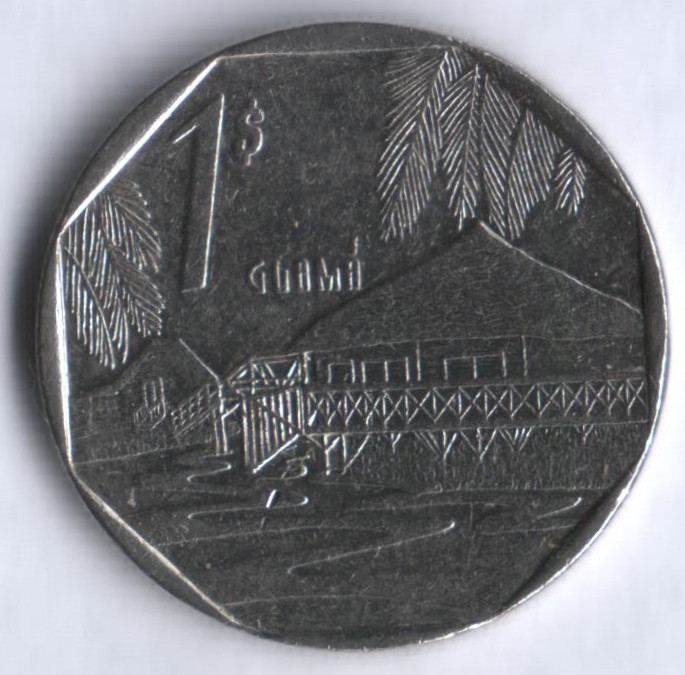 Монета 1 песо. 1994 год, Куба. Конвертируемая серия.