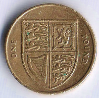 Монета 1 фунт. 2008 год, Великобритания.