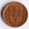 Монета 10 центов. 2005 год, ЮАР. Afrika Borwa.
