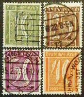 Набор марок (4 шт.). "Стандарт". 1921-1922 годы, Германский Рейх.