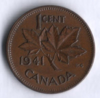 Монета 1 цент. 1941 год, Канада.