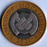 Монета 10 метикалов. 2021 год, Мозамбик.